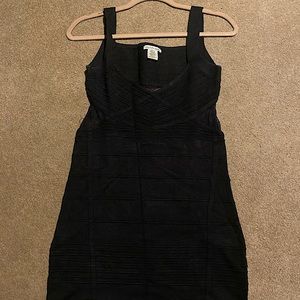 Black Lace Cut Out Mini Dress
